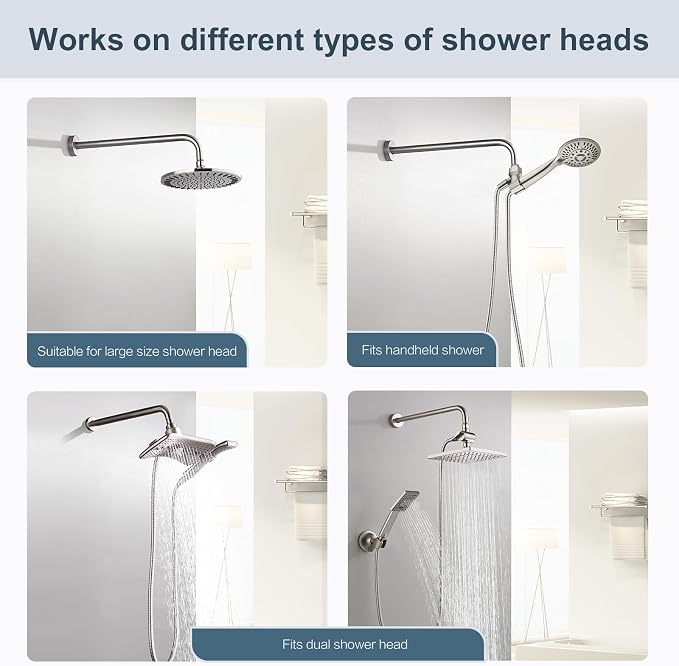 BRIGHT SHOWERS 16-Inch Shower Head Extension Arm - Image 4