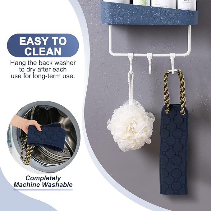 Exfoliating Back Scrubber with Handles, 38.5 Inch Double-Sided Back Exfoliator - Image 7