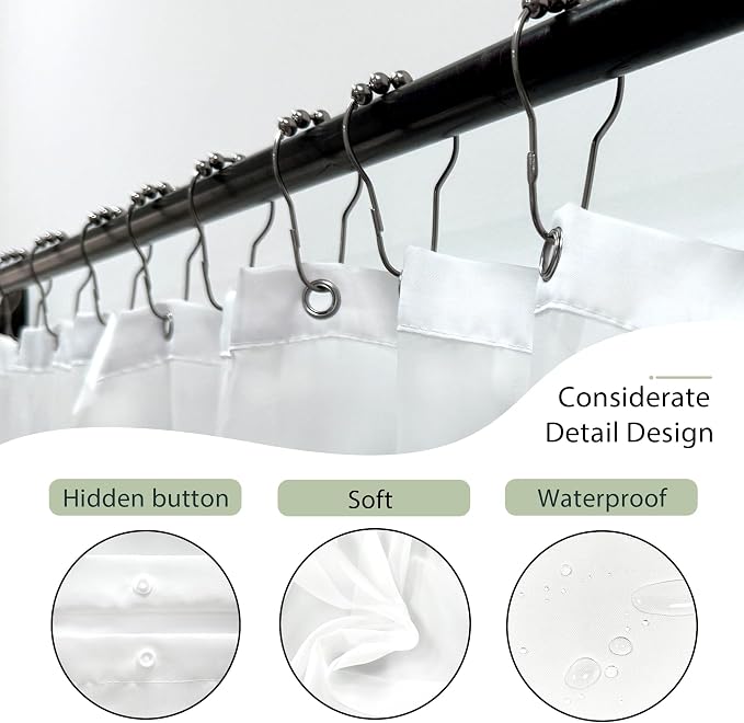 Sage Green Boho Shower Curtain 72Wx72H - Image 5