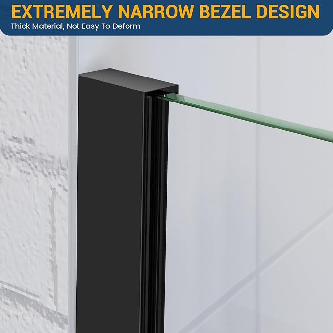 Bathtub Shower Glass Panel, Simple Shower Door Panel Easy to Install - Image 2