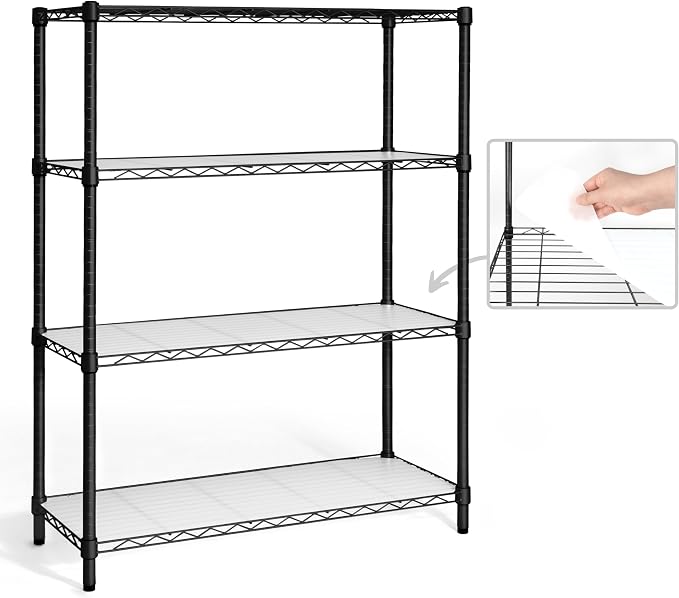 CAPHAUS NSF Adjustable Height Wire Shelving Unit w/Liner, Basement Storage by CAPHAUS