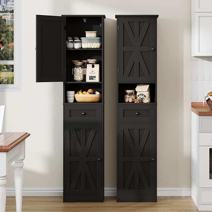 67" H Tall Bathroom Cabinet, Narrow Storage Cabinet - Image 4