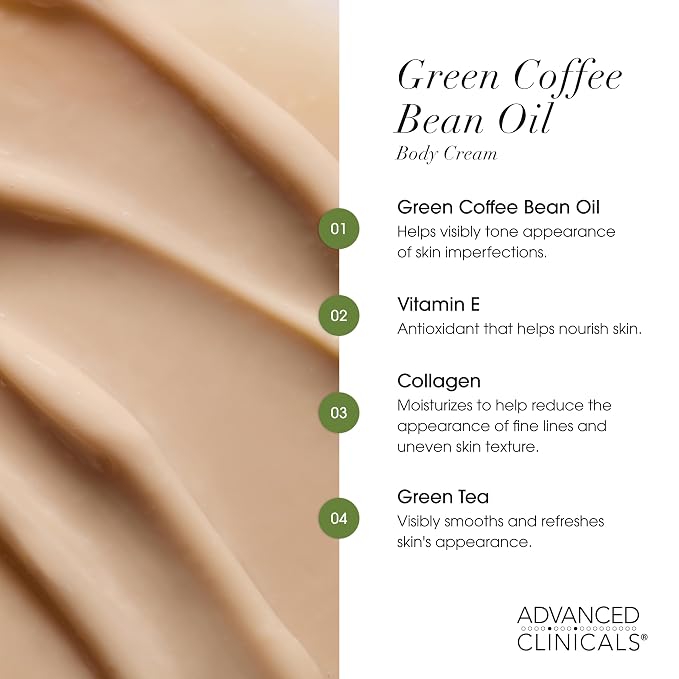Advanced Clinicals Unscented Collagen Body Cream & Face Moisturizer + Green - Image 4