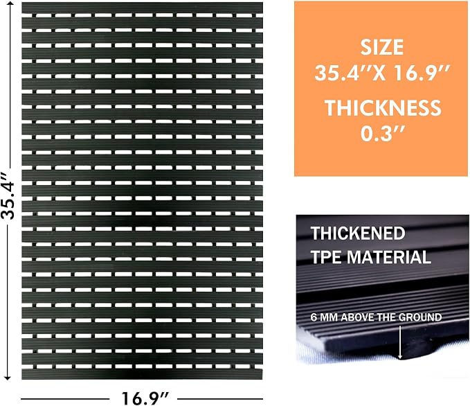 Large Shower Mat Without Suction Cups, Heavy Duty Bathtub Mat - Image 5