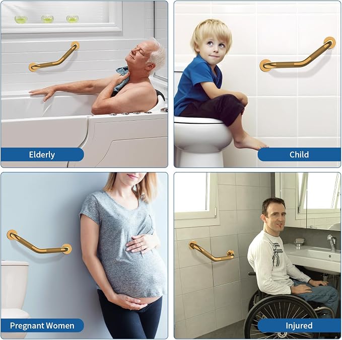 2 Pack 16 Inch Munzong Shower Grab Bars - Image 7