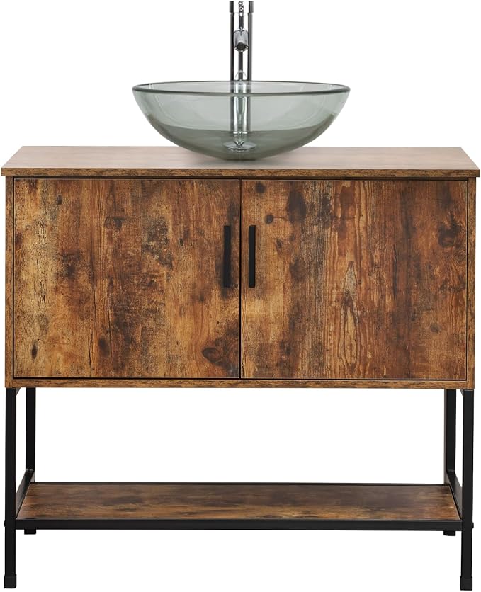 UEV Rustic Brown 36" Bathroom Vanity - Image 9