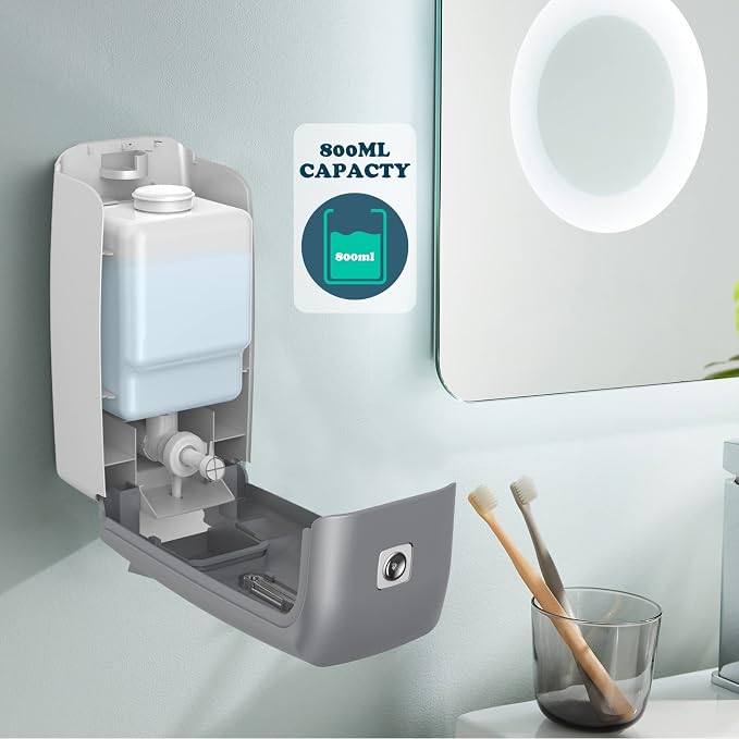 interhasa! Soap Dispenser Wall Mount Refillable 28oz Hand Sanitizer Dispenser - Image 4