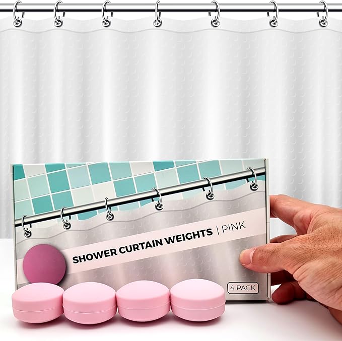 Powerful Anti-Billowing Magnetic Shower Curtain Weights by HMmagnets
