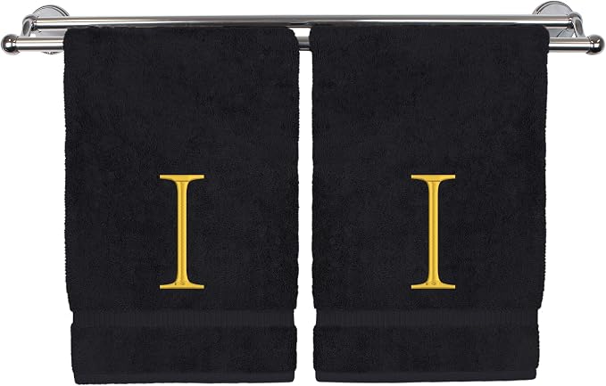 Monogrammed Hand Towel, Personalized Initial Gift, Extra Absorbent 100% Turkish by BareCotton