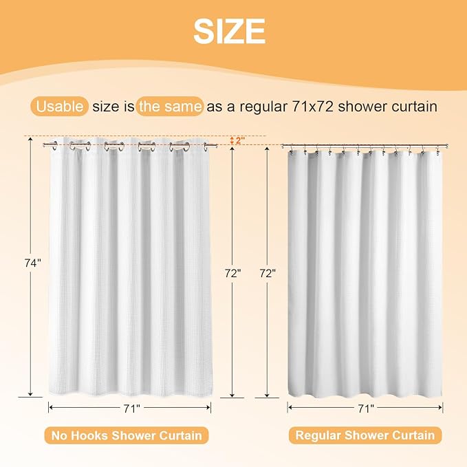 River Dream Cotton Blend No Hook Shower Curtain - Image 7