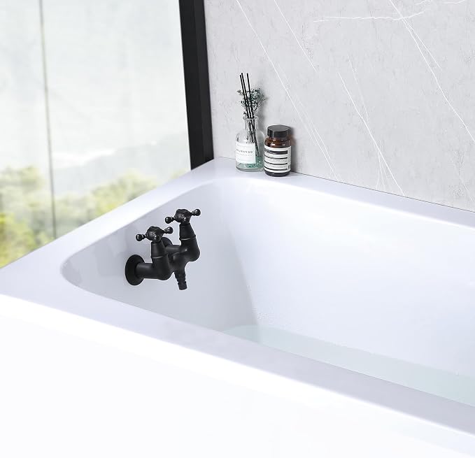 SUMERAIN Vintage Leg Tub Filler 3-3/8-Inch Center Wall Mount Tub Faucet - Image 6