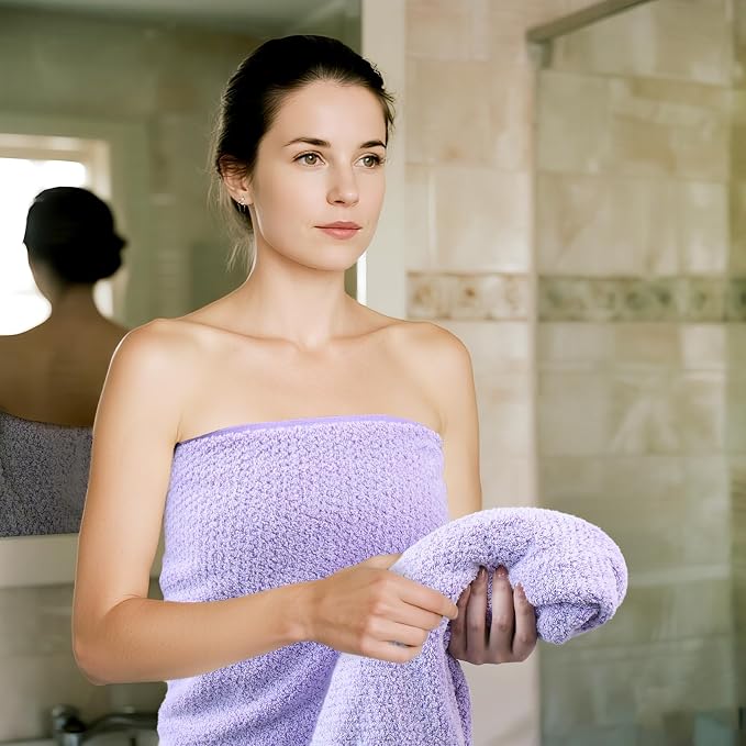 Everplush Diamond Collection Extra Large Bath Sheet Towel – 1 Pieces, Super - Image 4