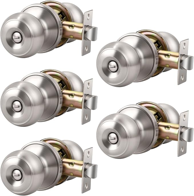 KNOBWELL 5 Pack Privacy Door Knob by KNOBWELL