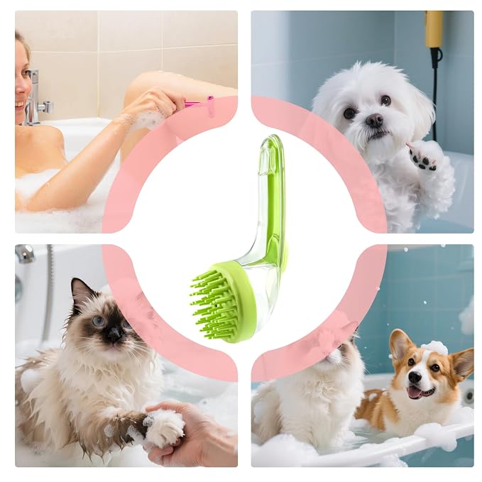 Pet Bathing Brush – Gentle Dog And Cat Scrubber - Image 4