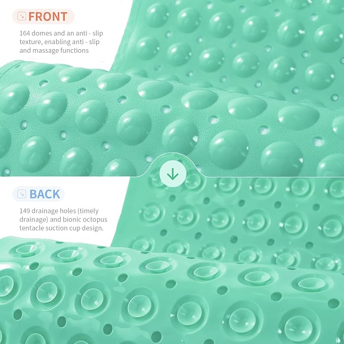 Anti-Slip Bathtub Shower mat, 20.8×20.8（Approximately 53×53cm） inch Soft - Image 2