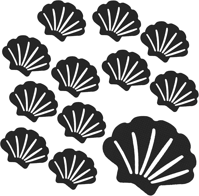 Bathtub Stickers Non Slip, Shell Shaped Tubs Safety Shower Treads, Adhesive by Coufce