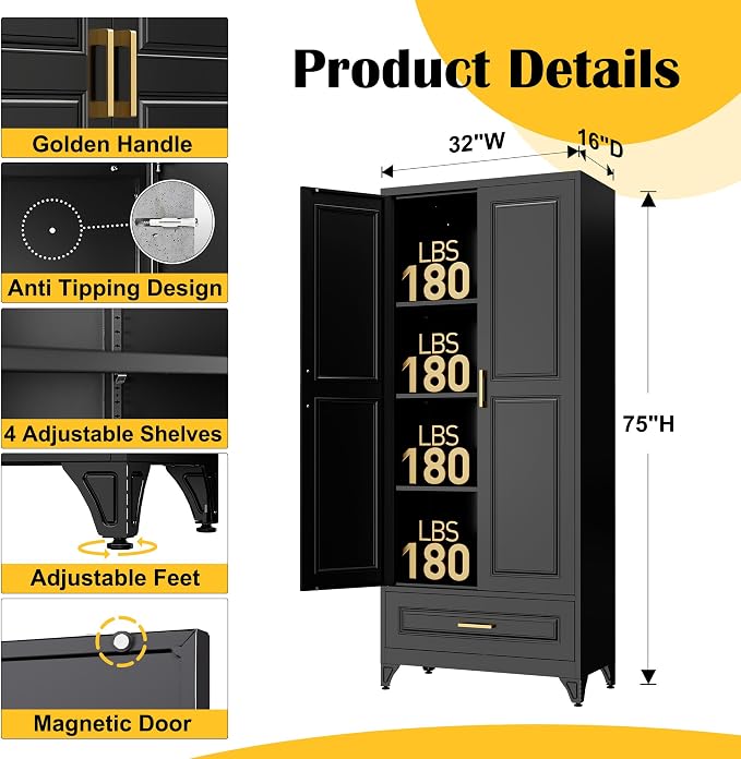 75" Kitchen Pantry Cabinet - Image 3