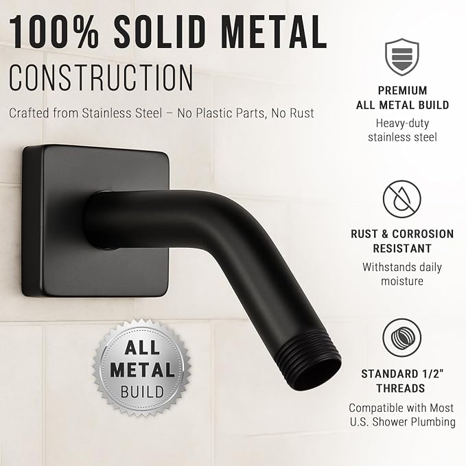 G-Promise All Metal 6-Inch Shower Arm - Image 5