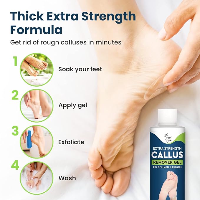 Callus Remover for Feet with Extra Strength Gel & Foot Pumice Stone Set - Image 2