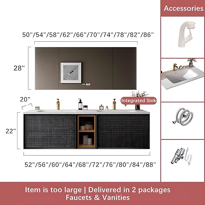 Double Sink Bathroom Vanity Set - Image 7