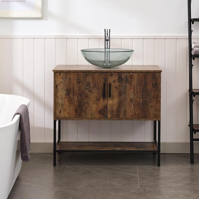 UEV Rustic Brown 36" Bathroom Vanity - Image 4