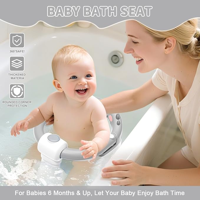 TPN Baby Bath Seat for Babies 6 Months & Up, Non-Slip Toddler Bath Seat - Image 3