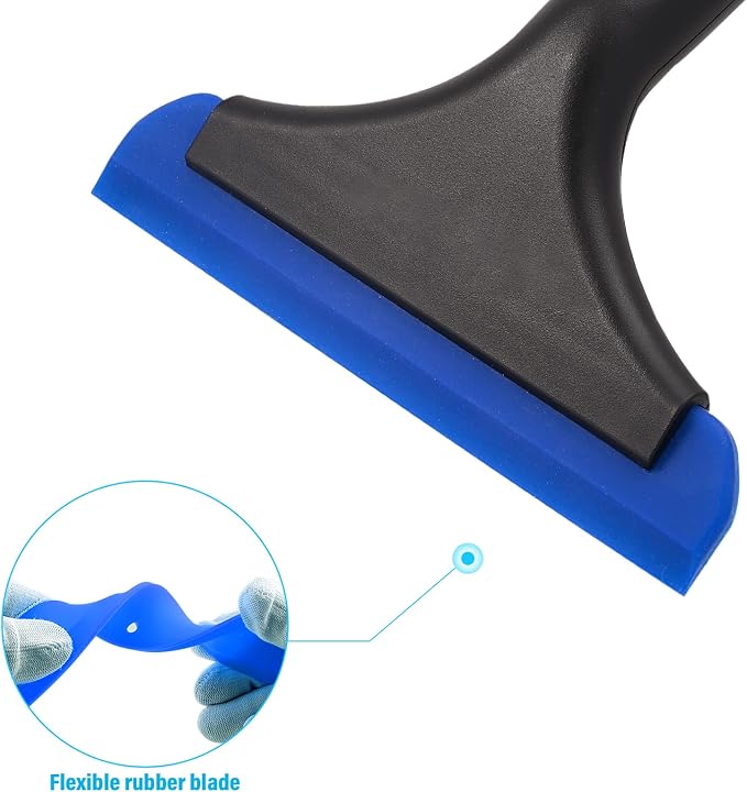 Gomake Small Silicone Squeegee Window Shower Squeegee Tool, Auto Water Blade - Image 3