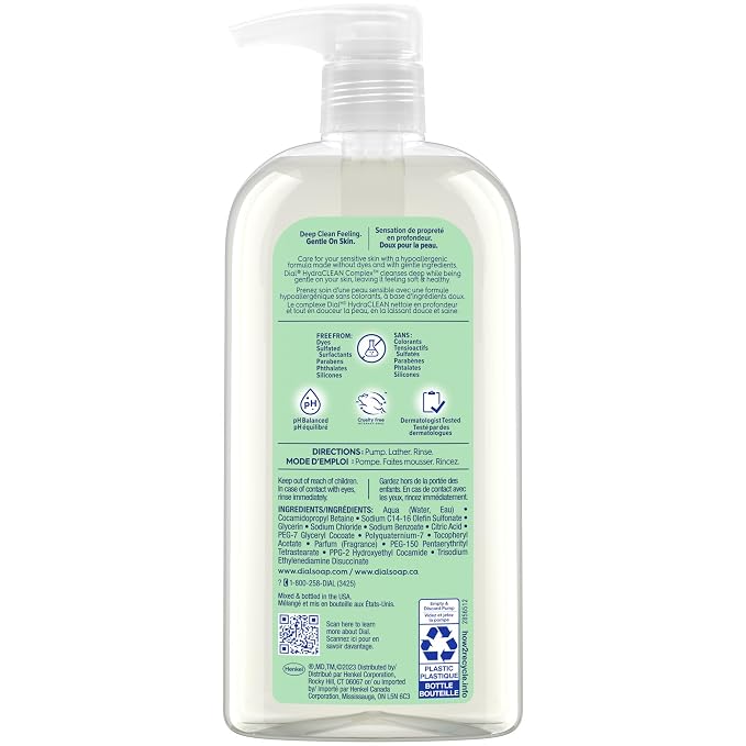 Dial Body Wash, Healthy & Sensitive Aloe Scent, 23 fl oz - Image 6