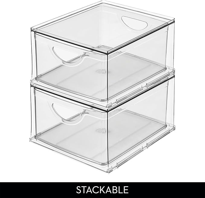 iDesign Clear Plastic Storage Drawer, Stackable Organizer - Image 6