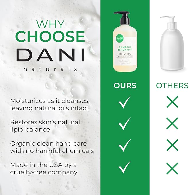 DANI Naturals Moisturizing Hand Soap – Bamboo Bergamot Scent, Sulfate-Free & - Image 6