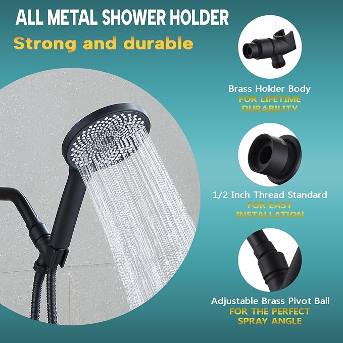 Brass Handheld Shower Head Holder - Image 6