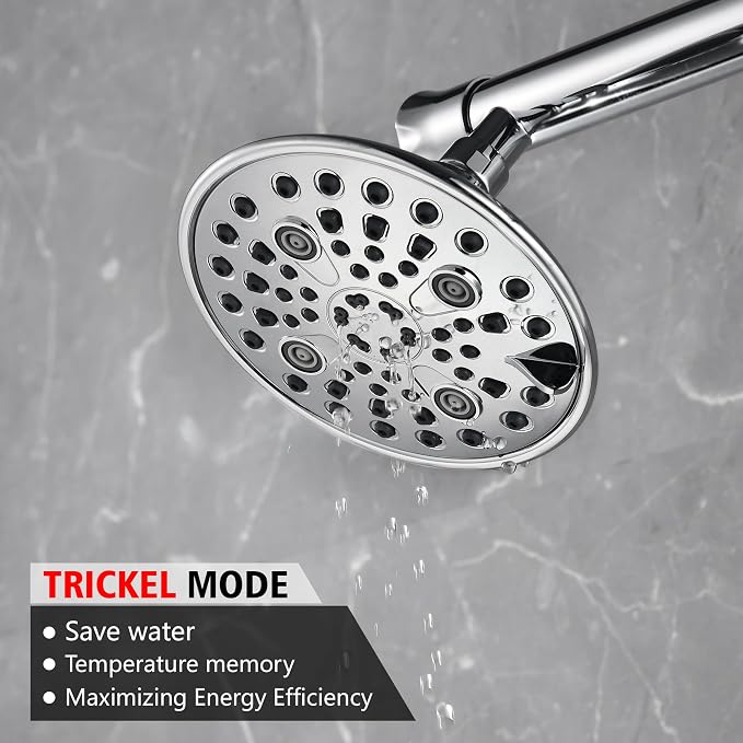 sumerain Luxurious 6" High Pressure Dual Shower Head Combo - Image 5