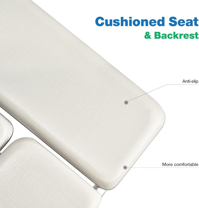 GreenChief Padded Shower Bench for Bathtub 500 LBS - Image 5