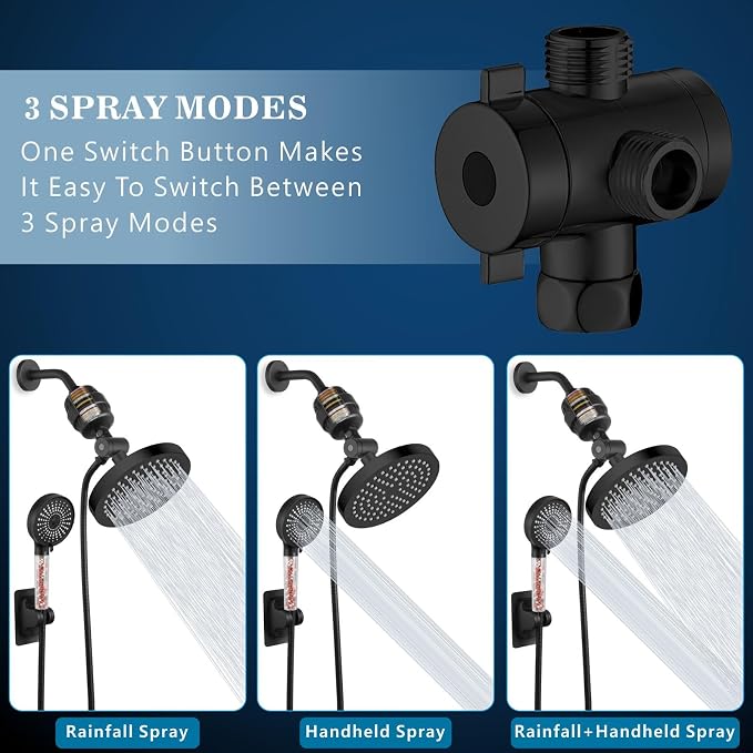 Voolan Filtered Shower Head Set, High Pressure Rain Shower - Image 2