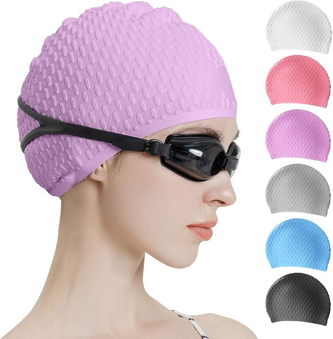 Tripsky Silicone Swim Cap, Comfortable Bathing Cap Ideal by Tripsky