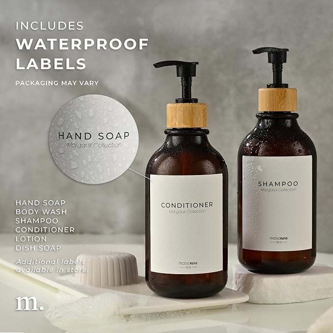 Maisonovo Plastic Soap Dispenser Set | Hand Soap and Dish Soap Dispenser Set | - Image 6