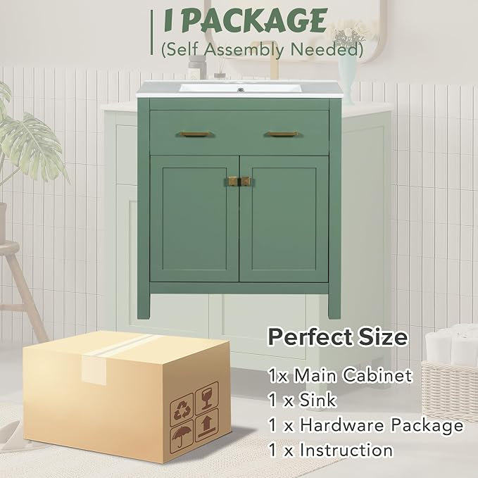 Linique 30" Bathroom Vanity - Image 9