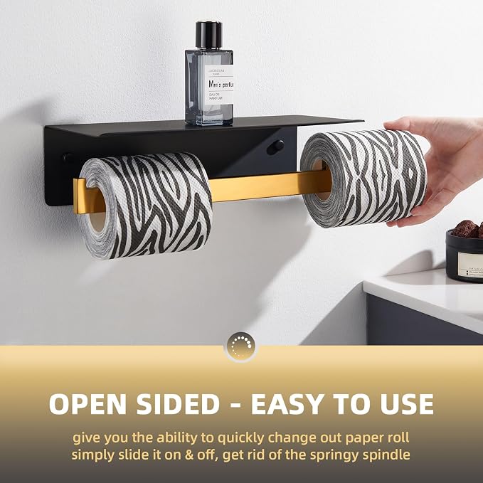 Angle Simple Double Toilet Paper Holder - Image 4