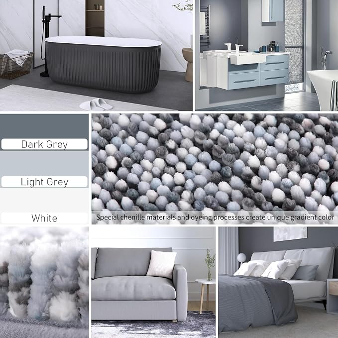 Yimobra Luxury Bathroom Rugs, Extra Soft Chenille Mats - Image 7