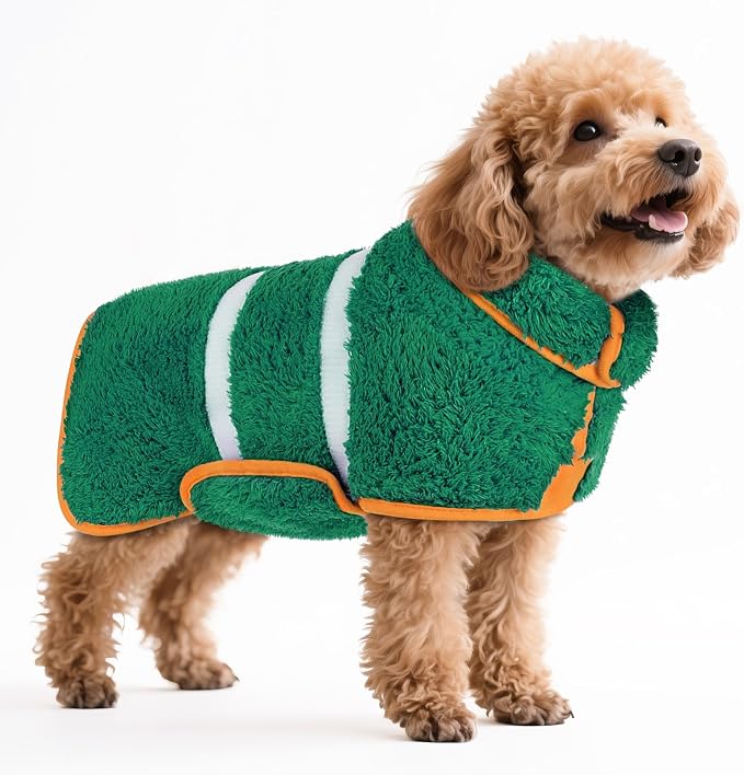 Bienbee Dog Bathrobe, Quick Drying Super Absorbent Dog Robes by Bienbee
