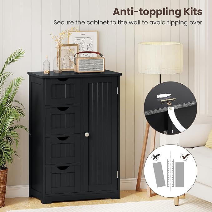 Giantex Bathroom Storage Cabinet - Image 6