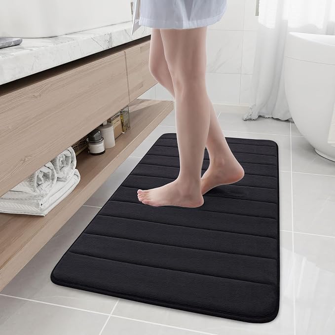 Buganda Memory Foam Bath Mat, Ultra Soft and Non-Slip Bathroom Rugs, Water by Buganda