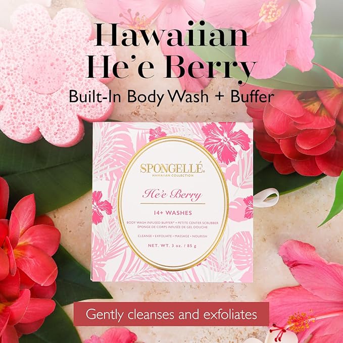 Spongellé He'e Berry Hawaiian Buffer | Body Wash Infused Sponge - Image 2