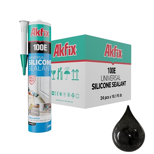 Akfix 100E RTV Black Silicone Caulk by Akfix