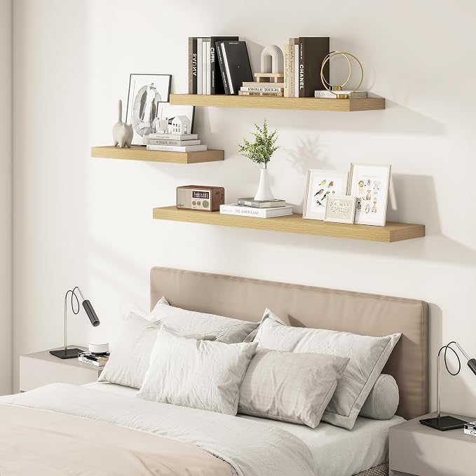 Vivelove 12 Inch Deep Floating Shelves 24 inch Long, 24 x 12 Wide Wall Shelves - Image 5