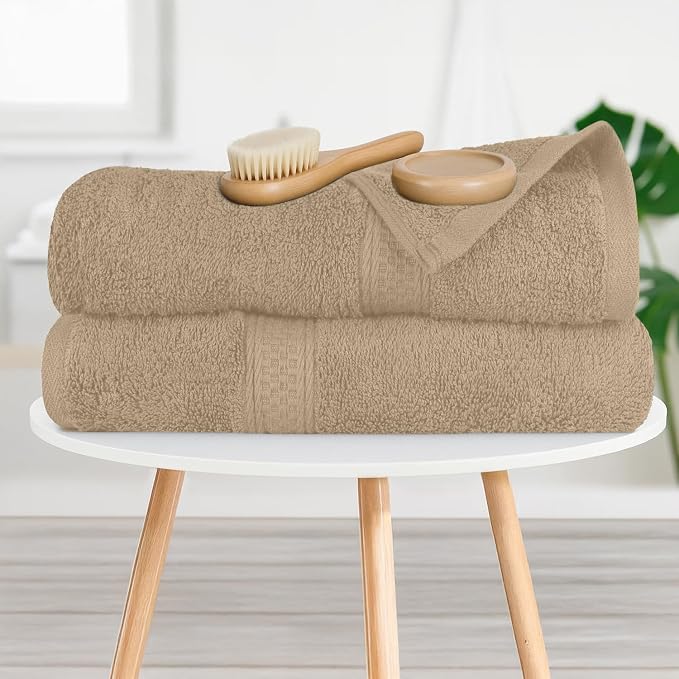RIVERSIDE 100% Ring Spun Cotton Large Bath Towels Set of 4, 27 x 54 Inches – - Image 6