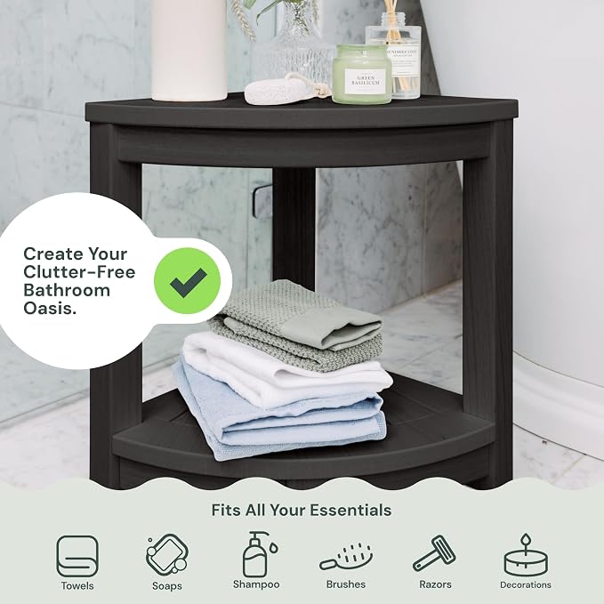 Plastic Corner Shower Stool - Image 8