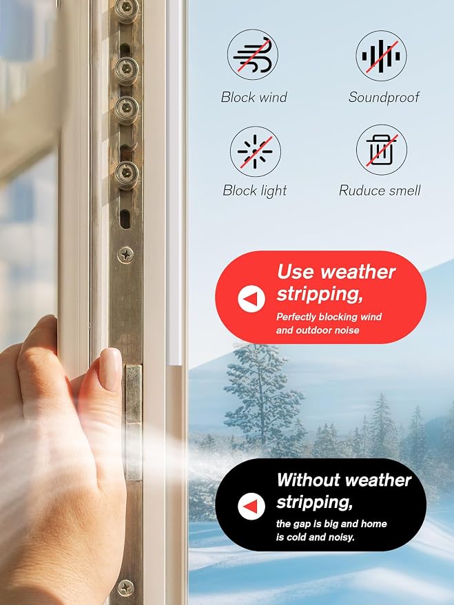 SUNMON Weather Stripping Silicone Door Seal Strip - Image 5