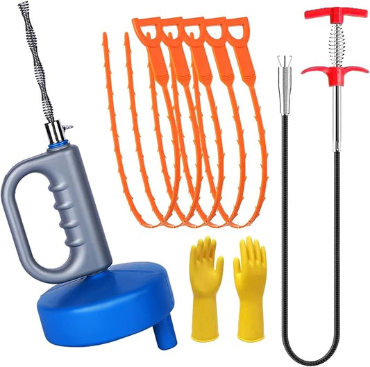 Drain Clog Remover＆Drain Auger 16 FT＆Drain Snake Hair Remover, Toilet Plumbing by JIANLEIAUTOMOTIVESNOWSOCKS
