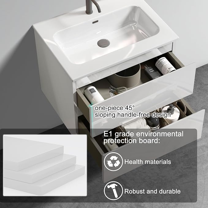 TIA Wall Mounted Floating Bathroom Vanity - Image 4